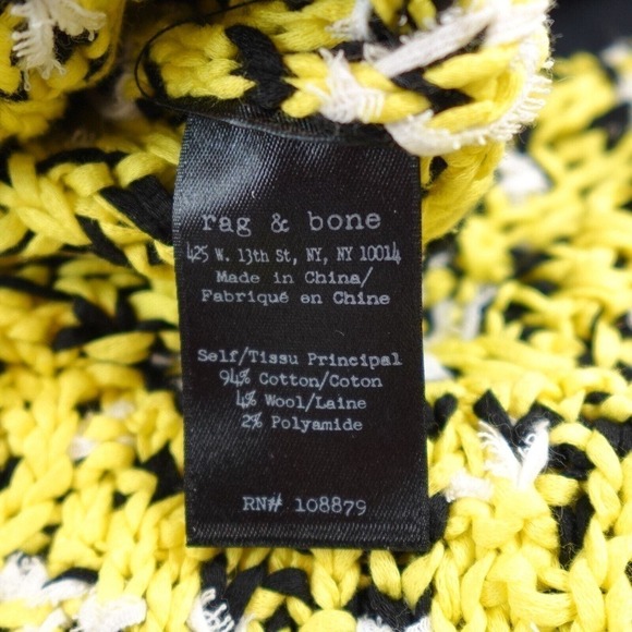 Rag & Bone Midi Dress Womens Medium Yellow Viola Boucle Chunky Knit Sleeveless - Picture 15 of 16